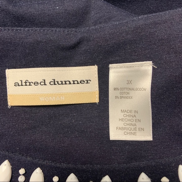 Alfred Dunner 3/4 Length Floral Print Blouse - Picture 4 of 4